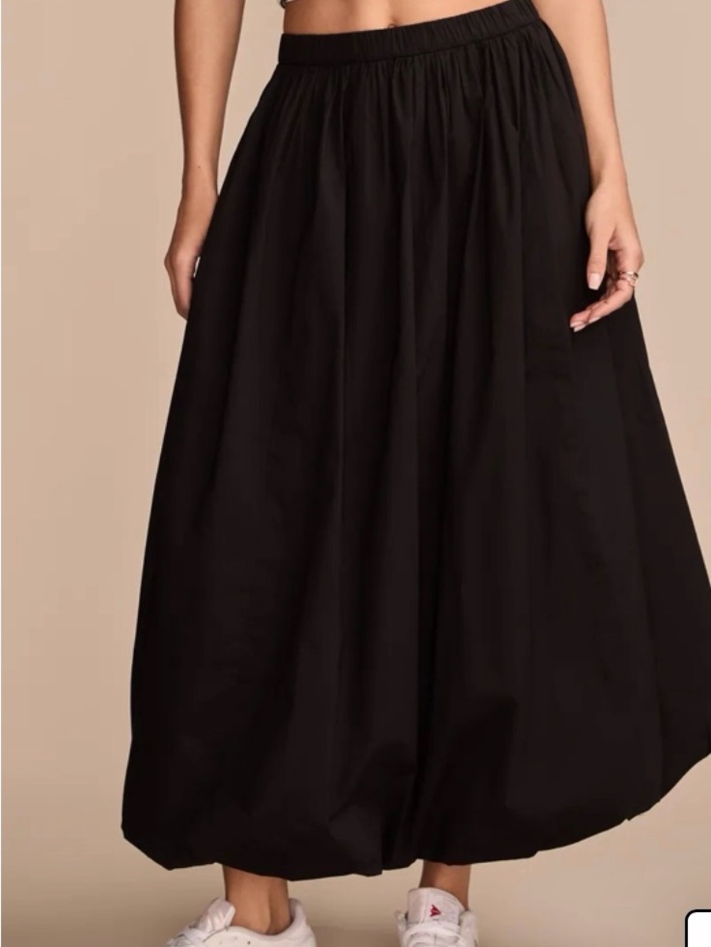 Lucky Brand Black Bubble Hem Maxi Skirt - NWT size L